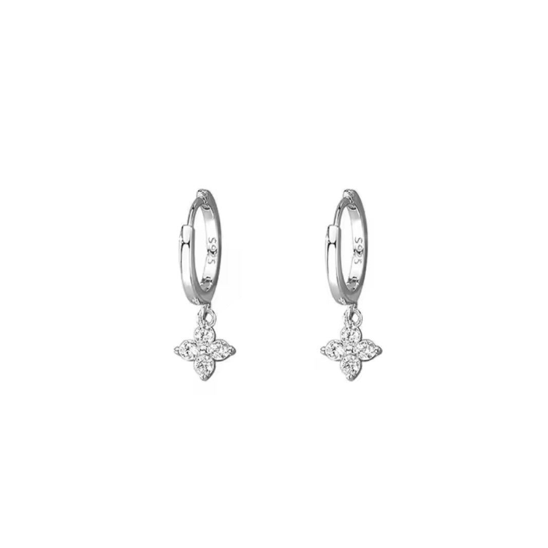 Glow petite silver earrings