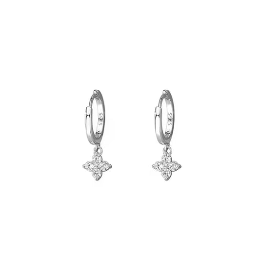 Glow petite silver earrings