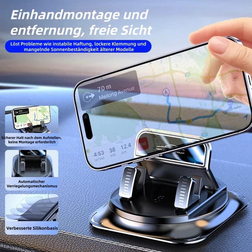 Auto Handyhalter 360 Grad drehbar – universelle KFZ Halterung ohne Bohren